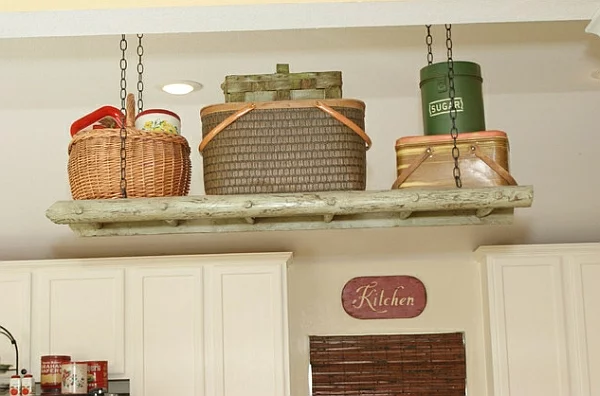 Wohnideen Leiterregal und Dekoartikel klever traditionell küche