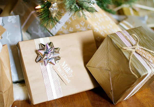 coole Dekoideen für Geschenkverpackung box kasten weihnachten