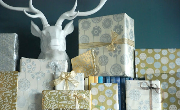 Dekoideen für Geschenkverpackung box silber golden