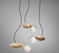 Designer Lampe mit organischen Formen und skandinavischem Touch