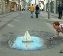Street Art mit 3D Effekt von Julian Beever