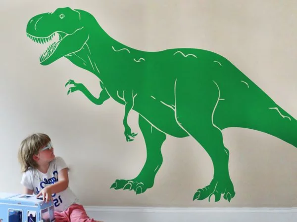 kinderzimmer wandtattoo dinosaurier