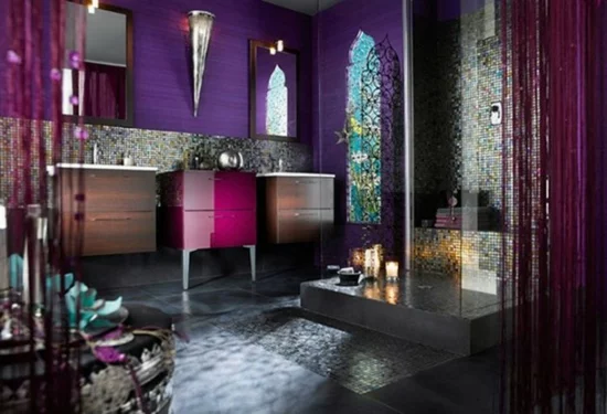romantisches badezimmer im orientalischen stil