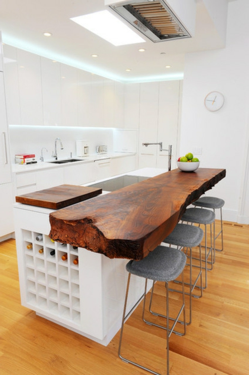 Bilder mit Einrichtungsideen küche tisch arbeitsplatte minimalistisch