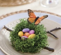 Bunte Tischdeko zu Ostern