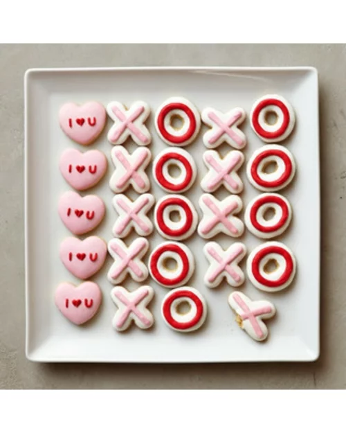 DIY Dekoartikel zum Valentinstag plätzchen cookies XOXO