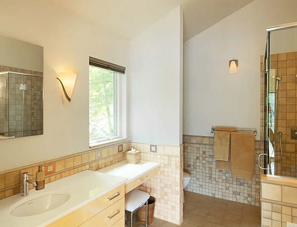 Einrichtungsideen für kleine Hütten klein badezimmer fliesen