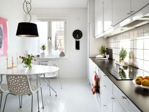 Einrichtungsideen schwedische Wohndeko küche esstisch