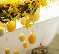 43 festliche Dekoideen zu Ostern – leuchtende Dekoration in Gelb