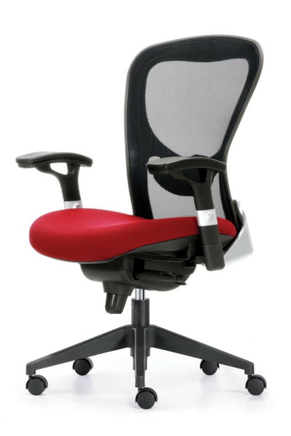 Günstige Bürostühle und Bürosessel schwarz rot sitzplatz