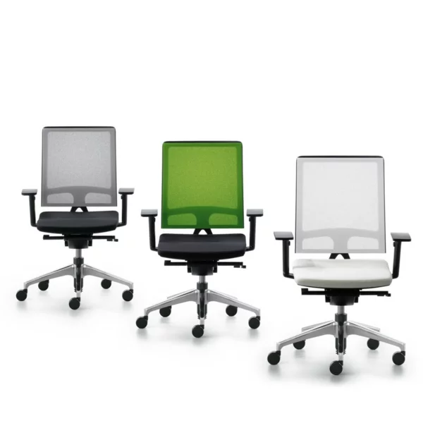Günstige Bürostühle und Bürosessel schwarz weiß grün lehnen quadrat