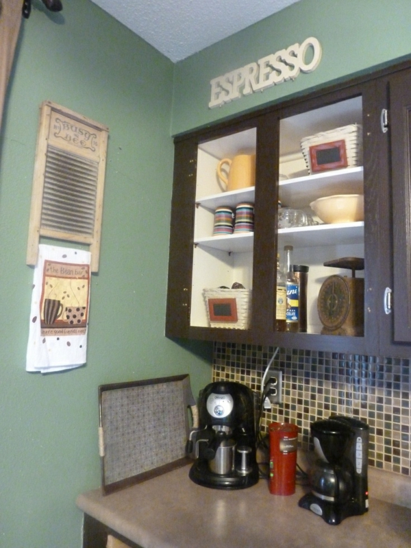 Kaffeebar  Küche gestalten kaffeemaschine espresso