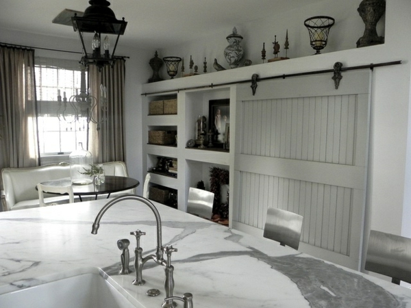 Küchen Designs im Landhausstil marmor spüle platte