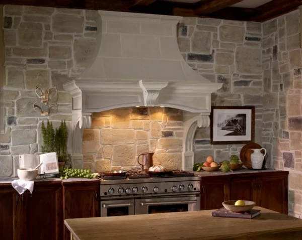 Küchen Designs Naturstein gestaltet kochherd