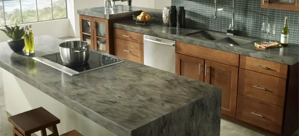 arbeitsplatte eiche nachhaltig grau material holz Küchen