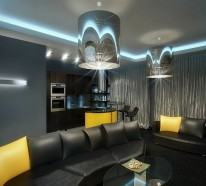Luxus Apartment in Gelb und Schwarz