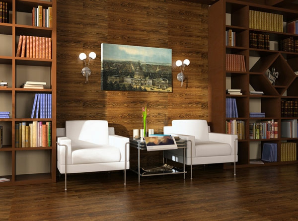 Möbel fürs Wartezimmer gepolstert bequem sofa weiß bücher