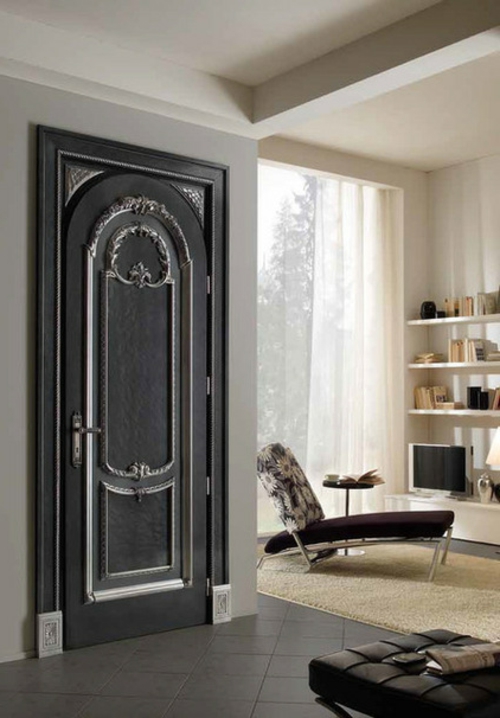 Neue Einrichtungsideen für die Zimmertüren schwarz silbern
