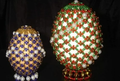 Ostereier mit Perlen verziert originell faberge juwelen