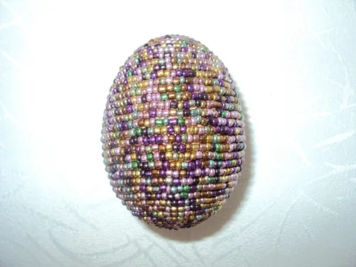 Ostereier Perlen verziert originell osterdeko
