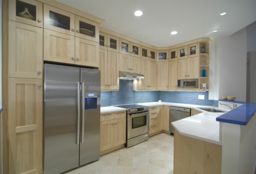 funktional Einrichtungsideen Küchen modern kühlschrank