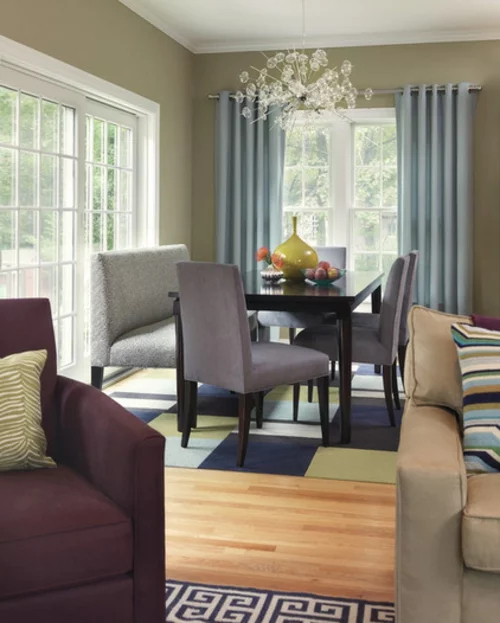  Teppichfliesen mit Stil anordnen wohnzimmer esstisch