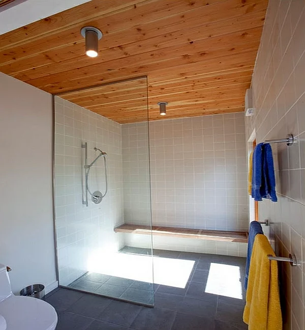 Umweltfreundliche Architektur und Deckengestaltung badezimmer holz