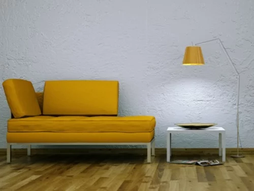 Beleuchtung Sofa Rendering orange