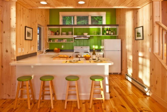 farben für küchenwände ideen grün fliesenspiegel holzfarbe