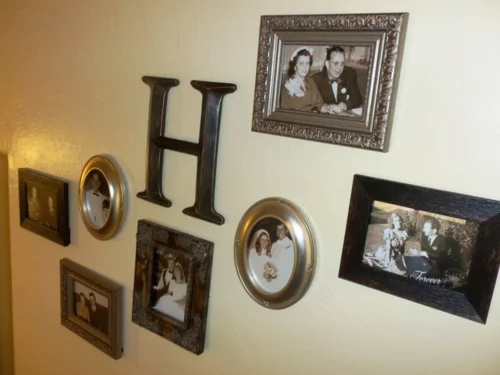 Fotowand mit Familienfotos gestalten wohnen familie retro