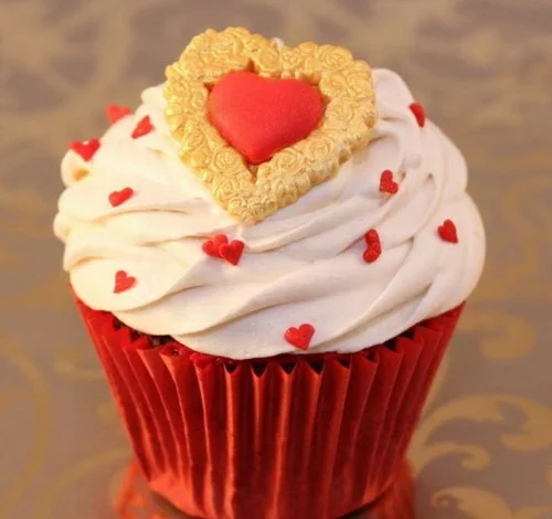 herz deko valentinstag muffin