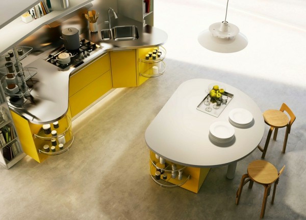 küchenmöbel kücheninsel oval holzstühle