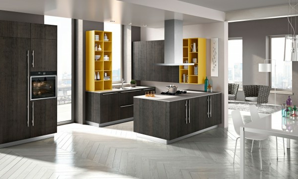 Italienische Küchenmöbel - minimalistisches Design von Snaidero