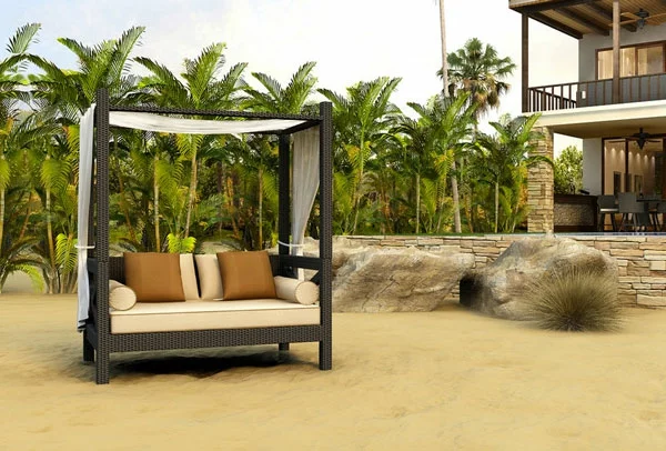korbmöbel balinesisches bett sofa