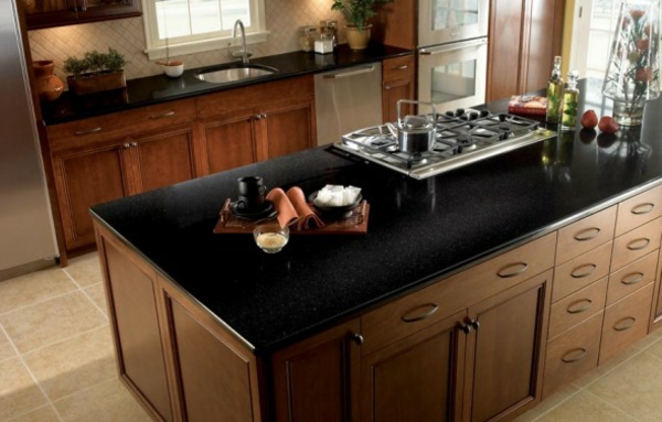 küchentrend 2014 arbeitsplatte schwarz granit