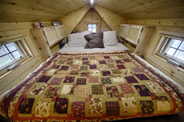 mobiles haus quilt tagesdecke