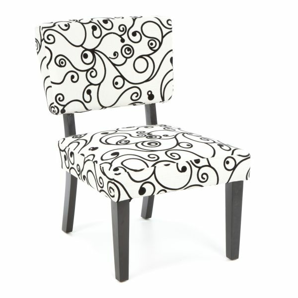 Attraktive Sessel und Stuhlbezüge schwarz weiß klassish ziermotive