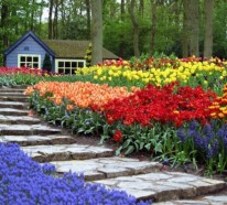 Bunte Gartengestaltung und Gartendeko – Der größte Blumengarten der Welt
