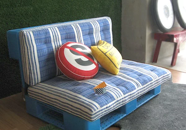 DIY Möbel aus Europaletten sofa auflagen bequem