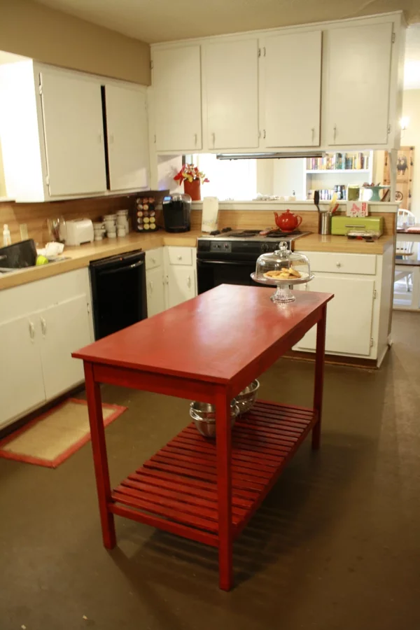 Kücheninsel entworfen holz arbeitsplatte simpel DIY