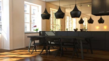 3D appartment schwarz küche 2014 einrichtung