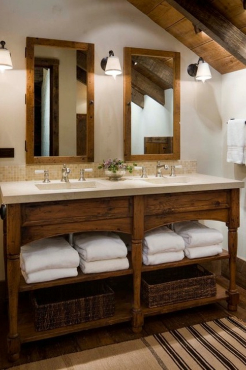 Landhausstil zu Hause populär einrichtungsideen badezimmer spiegel