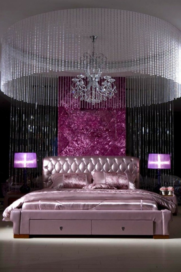 Luxus lila Schlafzimmer - Einrichtungsideen für eitle Damen