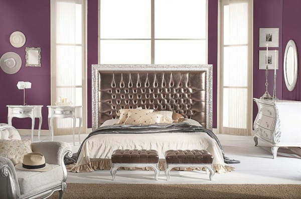 Luxus lila Schlafzimmer - Einrichtungsideen für eitle Damen