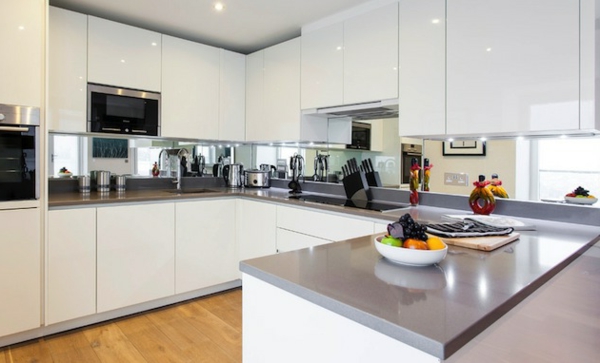Schöne Küchenrückwand minimalistisch einrichtung