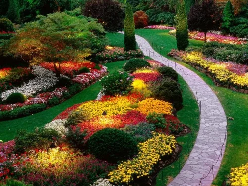 Schöner Garten elegant fußweg stein