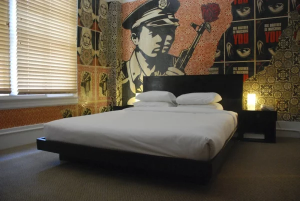 Wandgestaltung Fototapeten schlafzimmer historisch motiv