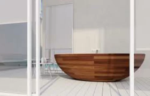 badewanne-dunkel-lackiert-holz-design-idee