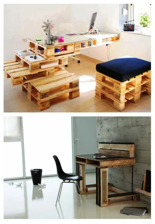 DIY Möbel aus Europaletten möbel bastelideen DIY cool modern originell