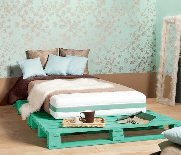 europaletten holz paletten möbel bastelideen DIY cool modern schlafzimmer